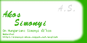 akos simonyi business card